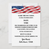 Amerikaanse Patriotische Republikeinse Uitnodiging (Achterkant)