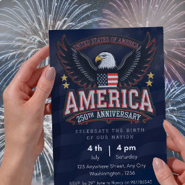 Amerikaanse Patriotische Uitnodiging - 250-jarig J
