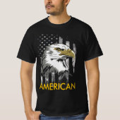 Amerikaanse Patriots Eagle Logo Flag T-shirt (Voorkant)
