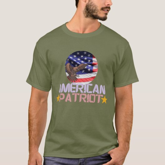 Amerikaanse Patriott - Moedige Onafhankelijkheidsd T-shirt (Voorkant)