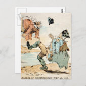 Amerikaanse patriotten die de Britten uitschopten Briefkaart (Voorkant / Achterkant)