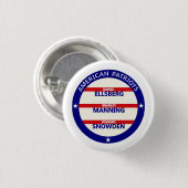 Amerikaanse patriotten ronde button 3,2 cm (Voorkant /achterkant)