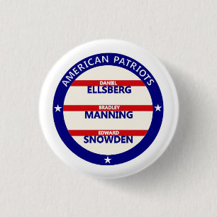Amerikaanse patriotten ronde button 3,2 cm