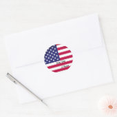 Amerikaanse patriotten, vakantie/sport ronde sticker (Envelop)