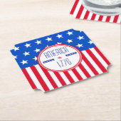 Amerikaanse patriottische 1776 kartonnen onderzetters (Gekanteld)