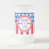 Amerikaanse patriottische 1776 matglas bierpul (Center)