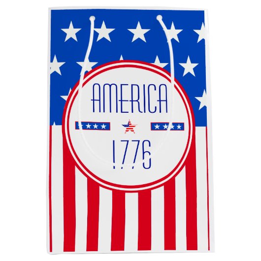 Amerikaanse patriottische 1776 medium cadeauzakje (Voorkant)