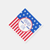 Amerikaanse patriottische 1776 servet (Hoek)