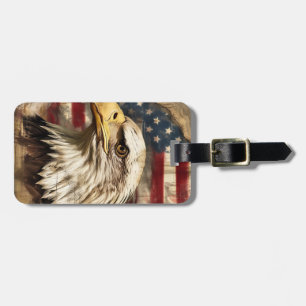 Amerikaanse Patriottische Adelaar Bagage Label