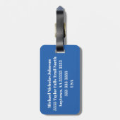 Amerikaanse Patriottische Adelaar Bagage Label (Achterkant verticaal)