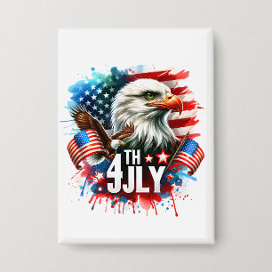 Amerikaanse Patriottische Adelaar Sublimatie-61905 Button