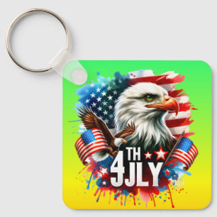 Amerikaanse Patriottische Adelaar Sublimatie-61905 Sleutelhanger