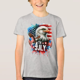 Amerikaanse Patriottische Adelaar Sublimatie-61905 Tri-Blend Shirt