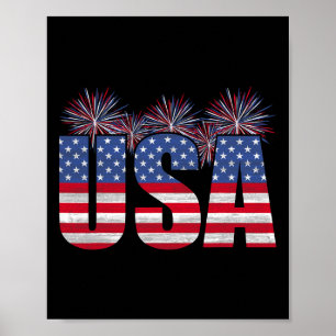 Amerikaanse patriottische Amerikaanse Mannen Vlag Poster