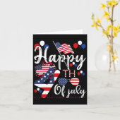 Amerikaanse patriottische Amerikaanse vlag Alien H Kaart (Gele Bloem)