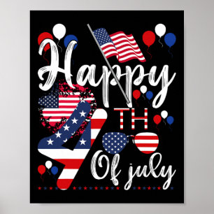 Amerikaanse patriottische Amerikaanse vlag Alien H Poster