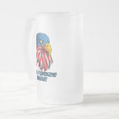 Amerikaanse patriottische Amerikaanse vlag - Bald  Matglas Bierpul (Voorkant links)