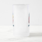 Amerikaanse patriottische Amerikaanse vlag - Bald  Matglas Bierpul (Center)