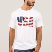Amerikaanse Patriottische Amerikaanse vlag op 4 ju T-shirt (Voorkant)