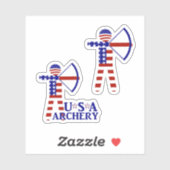 Amerikaanse Patriottische Archery Sticker (Vel)