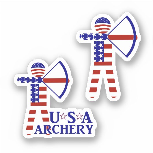 Amerikaanse Patriottische Archery Sticker (Voorkant)