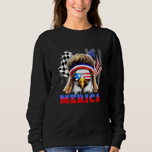 Amerikaanse patriottische Bald Eagle Merica Trui (Voorkant)