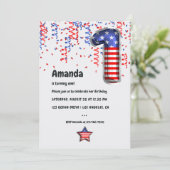 Amerikaanse patriottische ballon van 1 januari kaart (Staand voorkant)