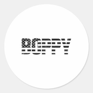 Amerikaanse Patriottische Boppy Vaderdag Amerikaan Ronde Sticker