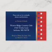 Amerikaanse patriottische bruiloft informatiekaartje (Achterkant)