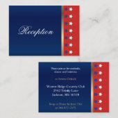 Amerikaanse patriottische bruiloft informatiekaartje (Voorkant / Achterkant)