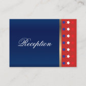 Amerikaanse patriottische bruiloft informatiekaartje (Voorkant)