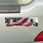 Amerikaanse Patriottische Bumpersticker (Op auto)