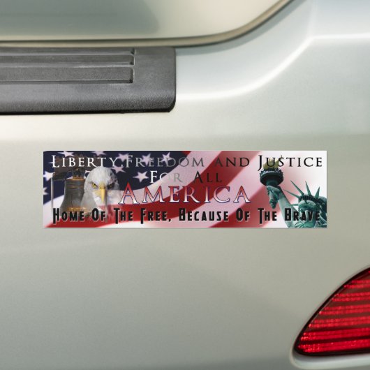 Amerikaanse Patriottische Bumpersticker (Op auto)