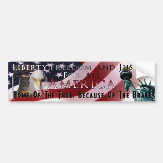 Amerikaanse Patriottische Bumpersticker (Voorkant)