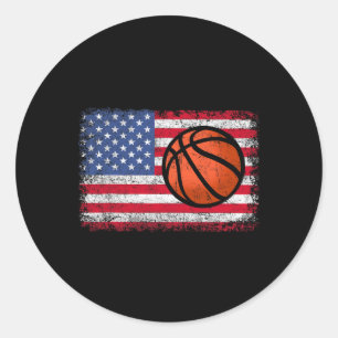 Amerikaanse Patriottische Bysketbyll 4 juli Amerik Ronde Sticker