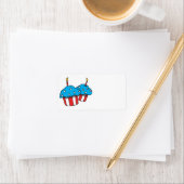 Amerikaanse patriottische cupcakes etiket (Insitu)