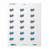 Amerikaanse patriottische cupcakes etiket (Full Sheet)