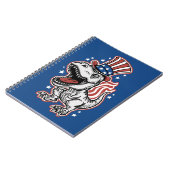 Amerikaanse patriottische dinosaurus notitieboek (Linkerzijde)