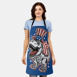 Amerikaanse Patriottische Dinosaurus Schort