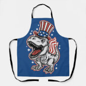 Amerikaanse Patriottische Dinosaurus Schort (Voorkant)