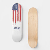 Amerikaanse patriottische dripvlag, aangepaste naa persoonlijk skateboard (Voorkant)