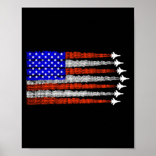 Amerikaanse patriottische gevechtsvliegtuigen usa poster