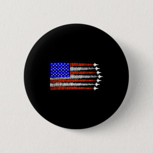 Amerikaanse patriottische gevechtsvliegtuigen usa  ronde button 5,7 cm