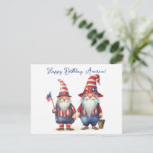 Amerikaanse Patriottische Gnomen Briefkaart (Staand voorkant)