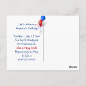 Amerikaanse Patriottische Gnomen Briefkaart (Achterkant)