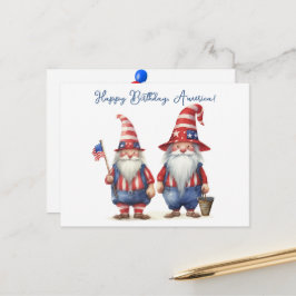 Amerikaanse Patriottische Gnomen Briefkaart