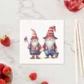 Amerikaanse Patriottische Gnomen Servet (Insitu)