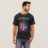 Amerikaanse Patriottische Gnomen USA 4 van juli T-shirt (Voorkant volledig)