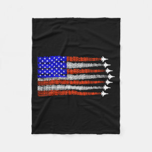 Amerikaanse patriottische jachtvliegtuigen usa vla fleece deken