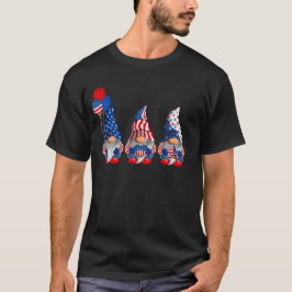 Amerikaanse patriottische kabouters VS vlag 4 juli T-shirt